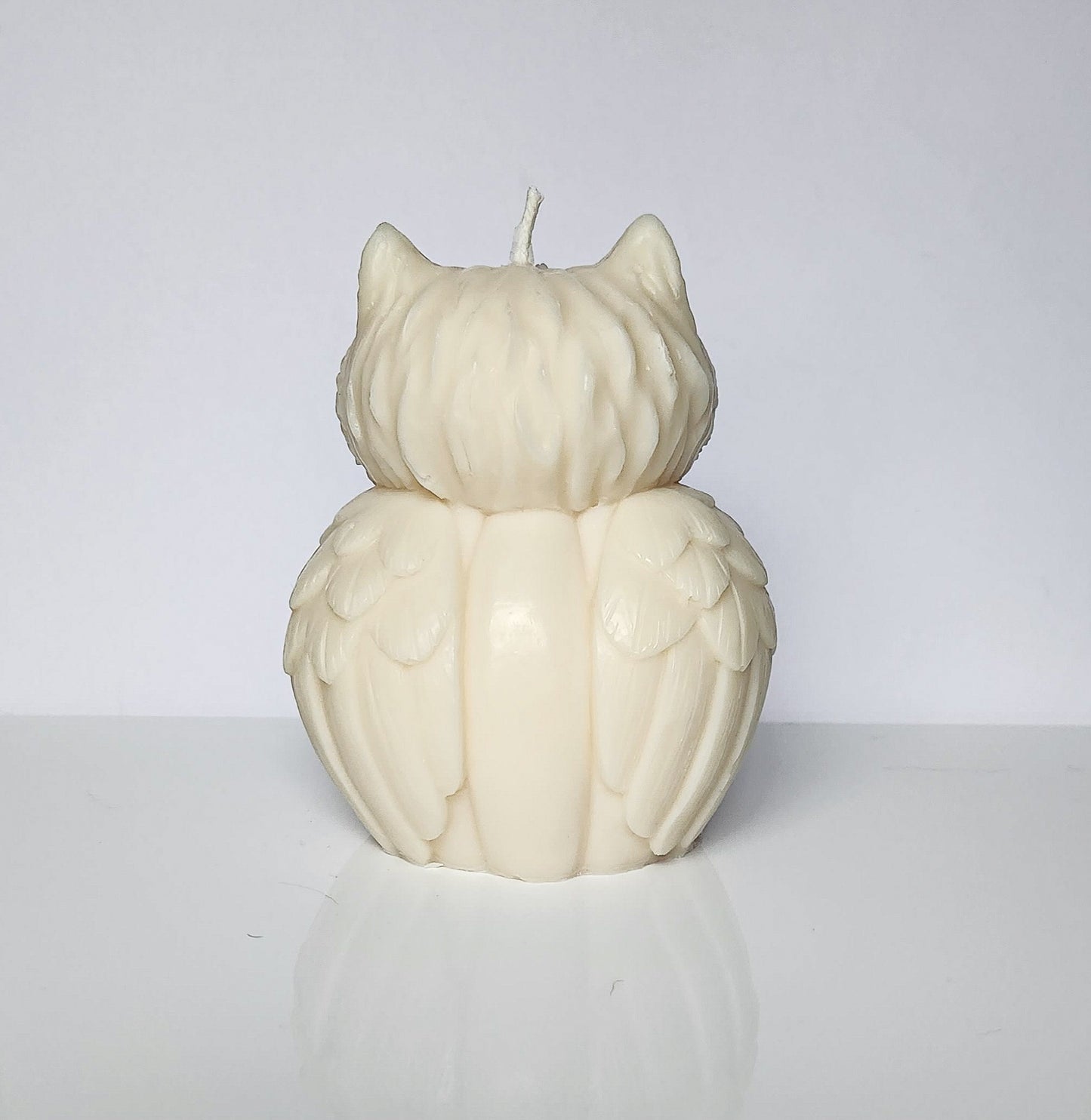 Whoo's in Disguise Pumpkin Owl Candle