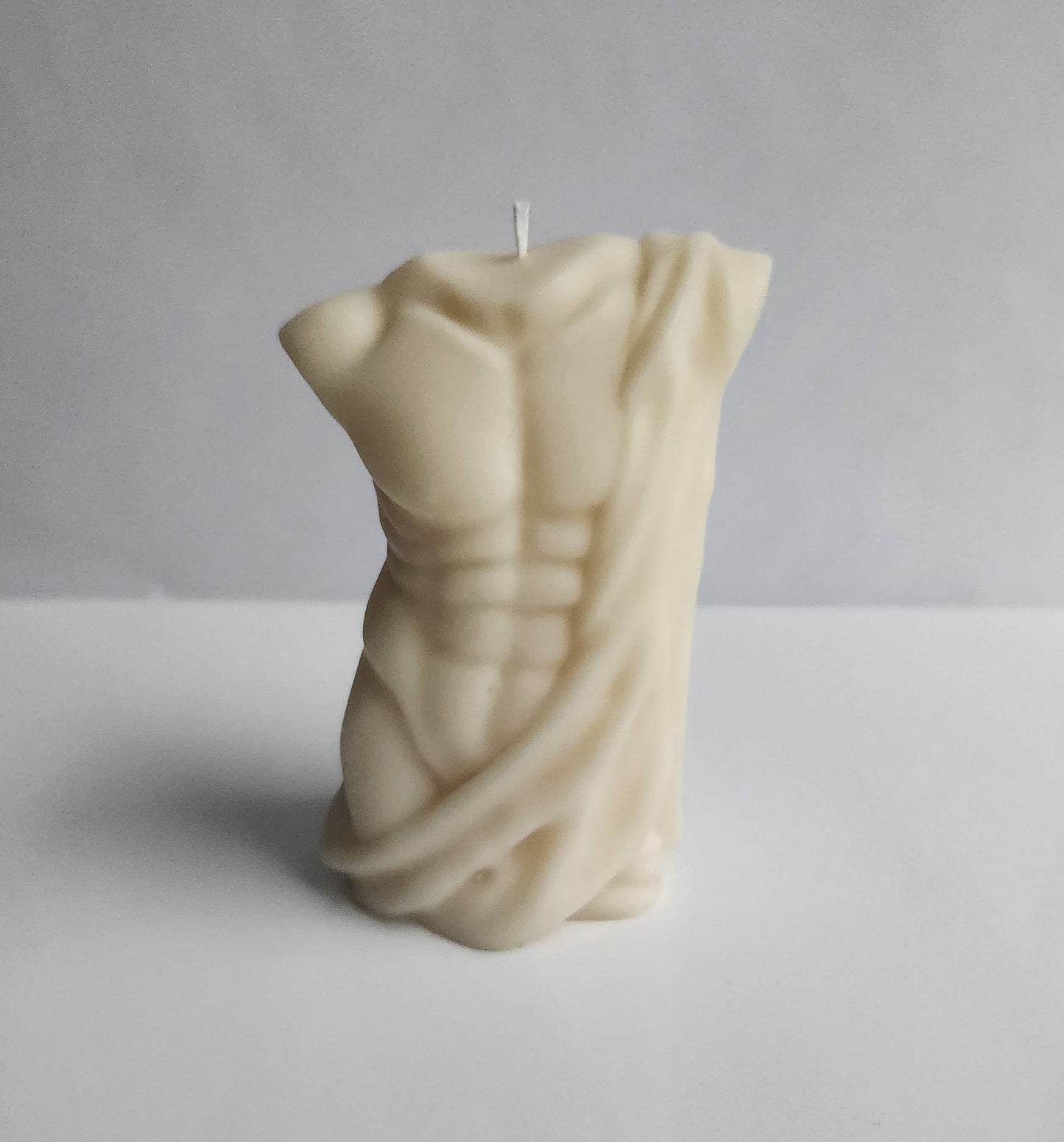 Draped Torso Man Candle