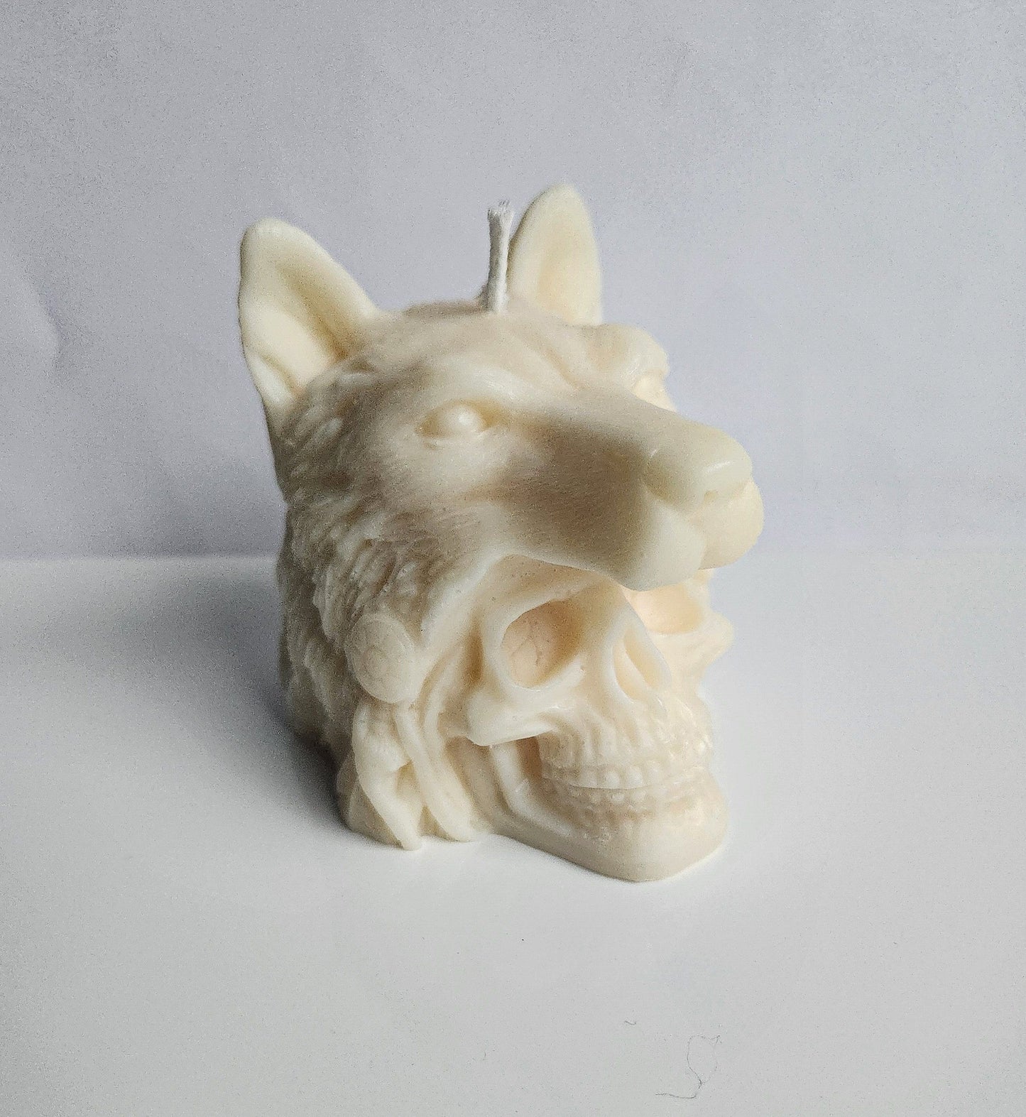 Mystic Wolf Skull Candle