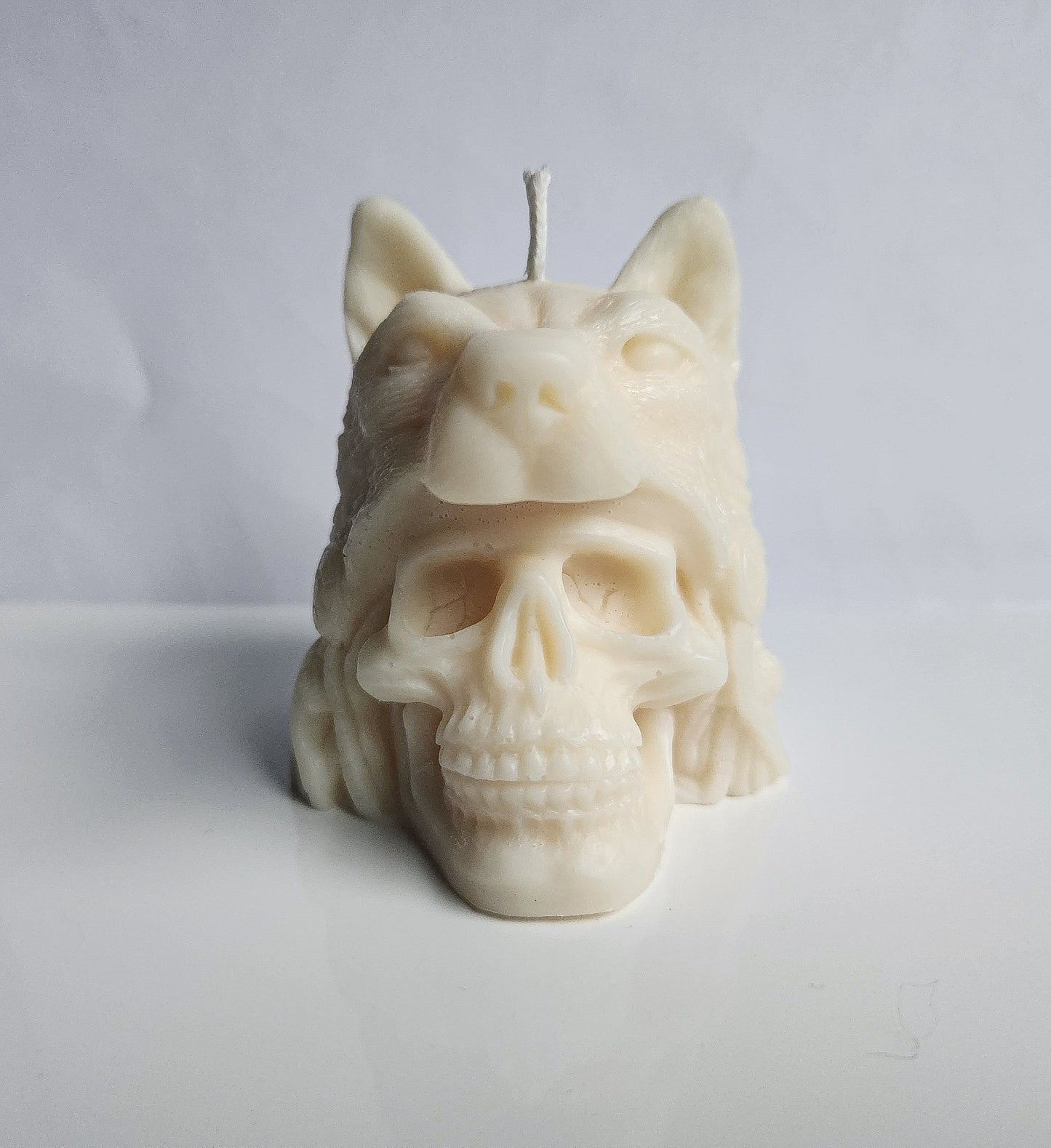 Mystic Wolf Skull Candle