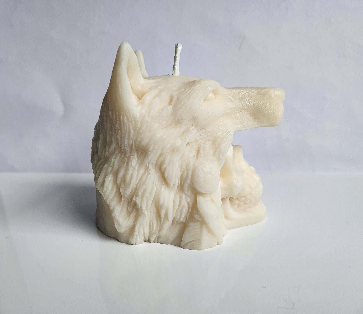 Mystic Wolf Skull Candle