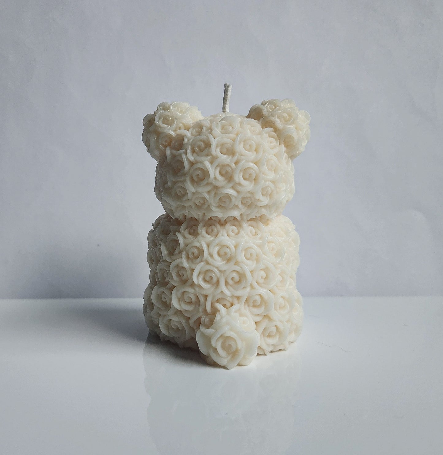 Floral Rose Bear Candle