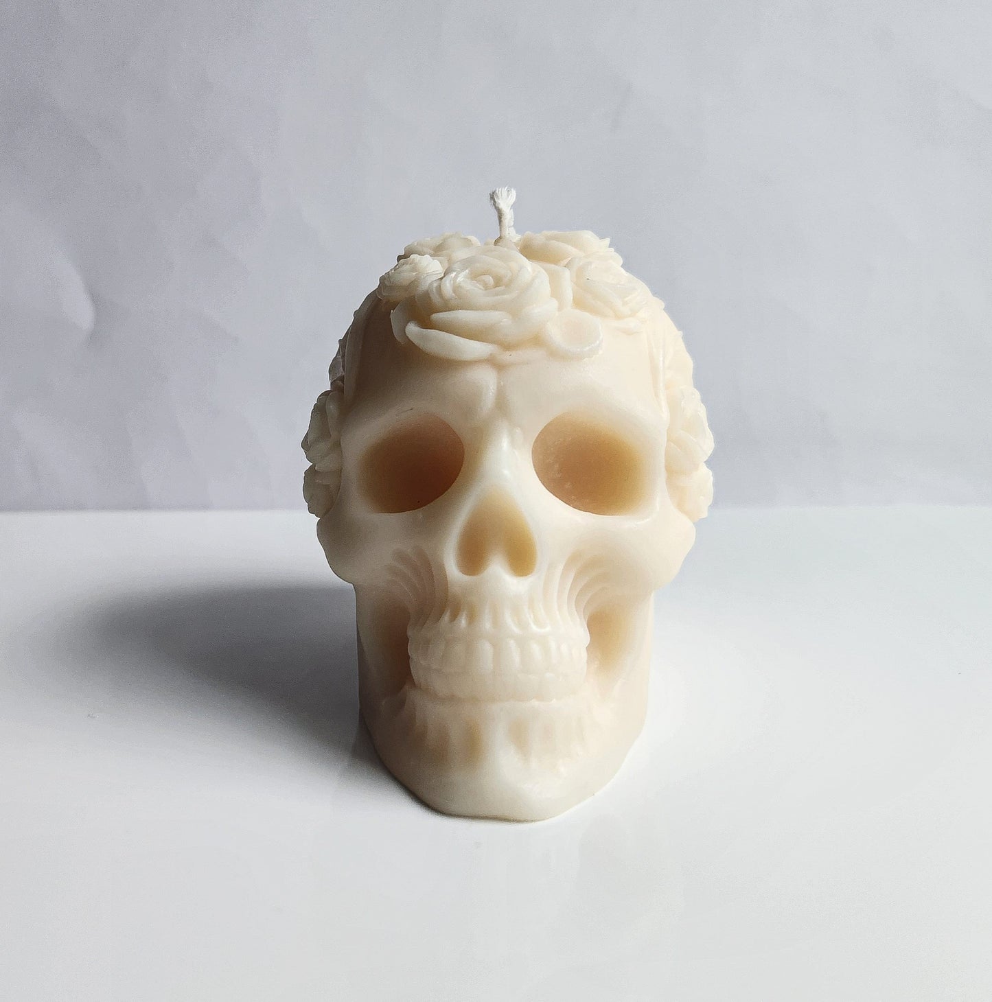 Blooms of Death Skull Candle