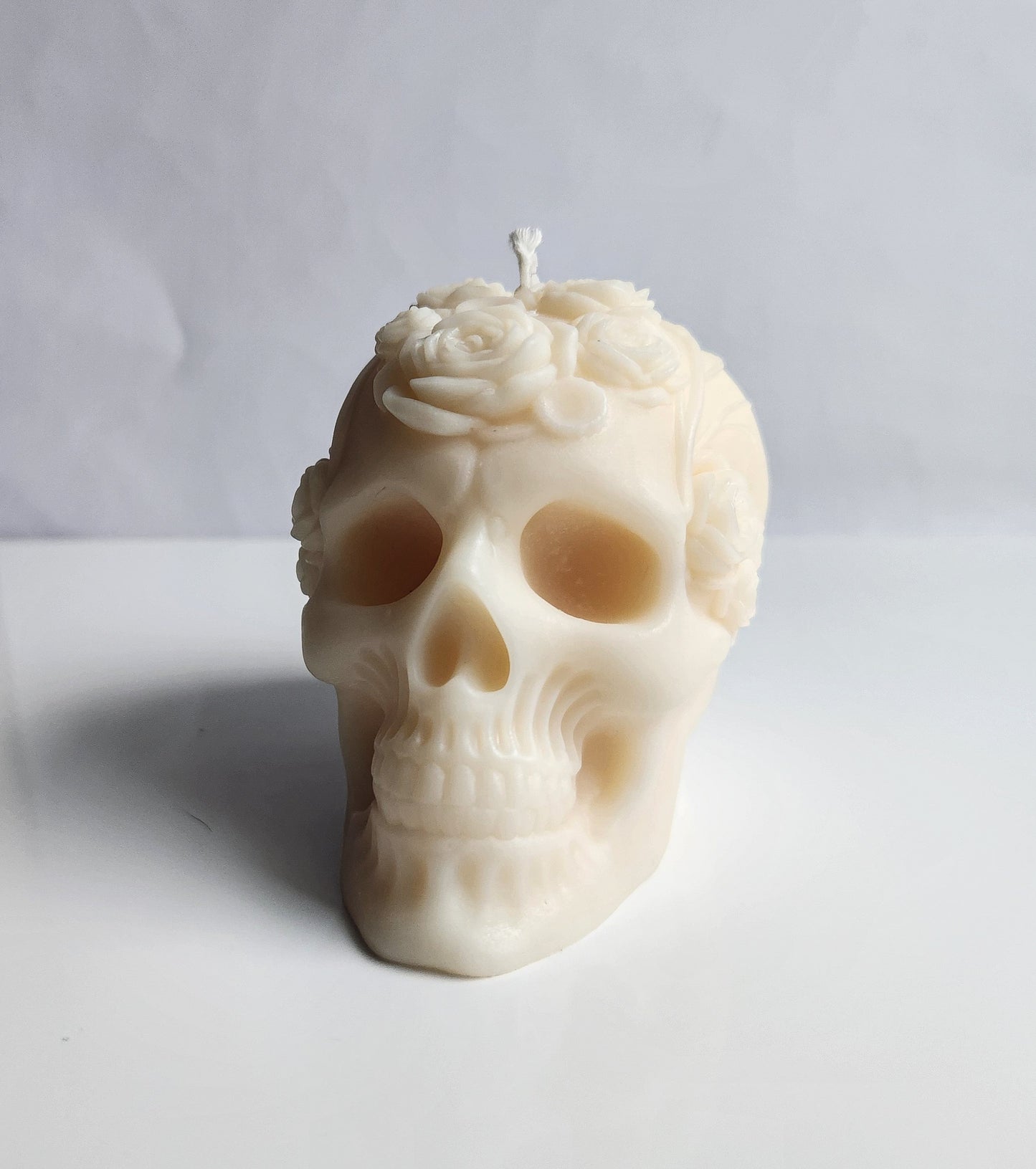 Blooms of Death Skull Candle