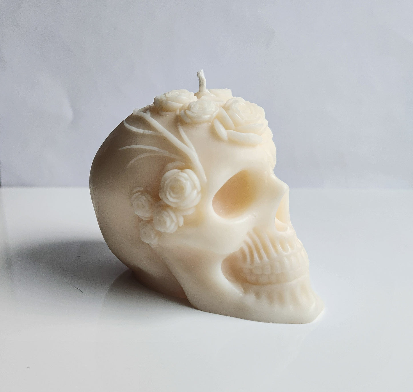 Garden of Decay Floral Skull Candle Set