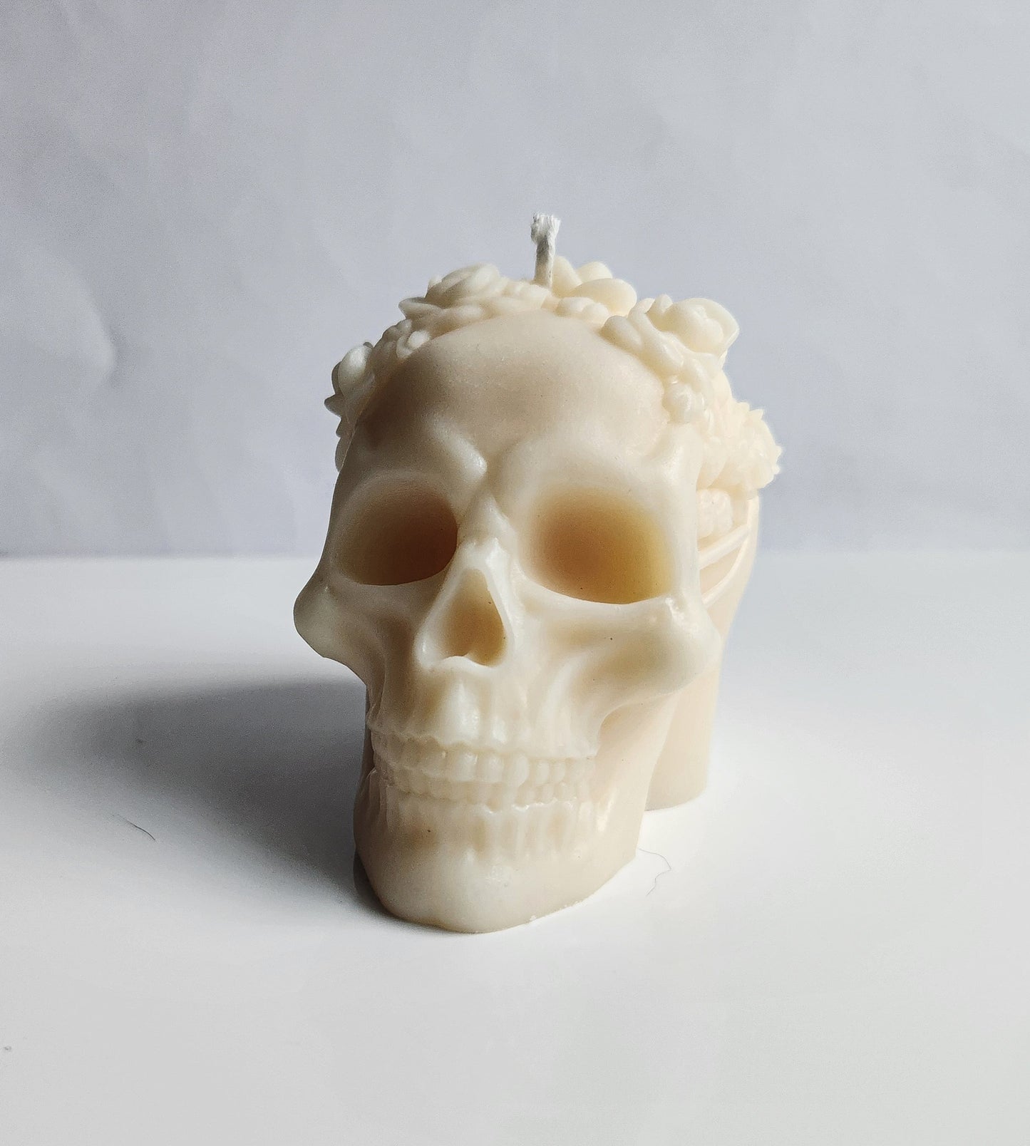 Blossom Bones Skull Candle