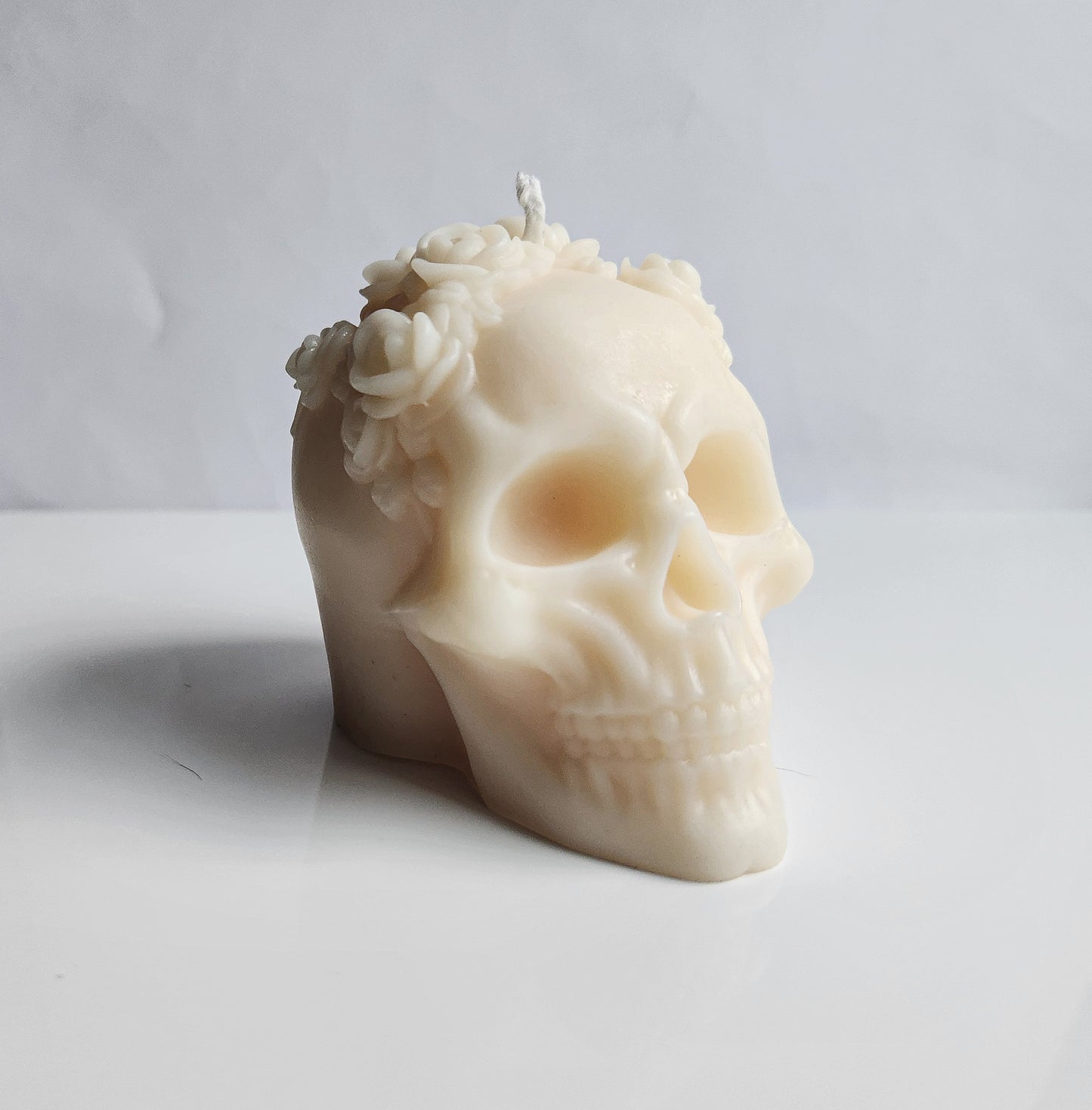 Blossom Bones Skull Candle