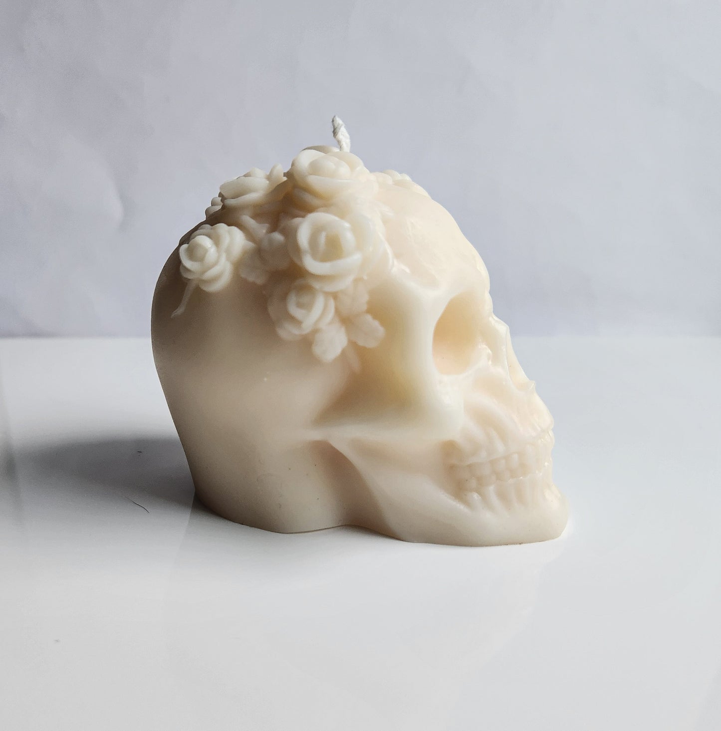 Blossom Bones Skull Candle