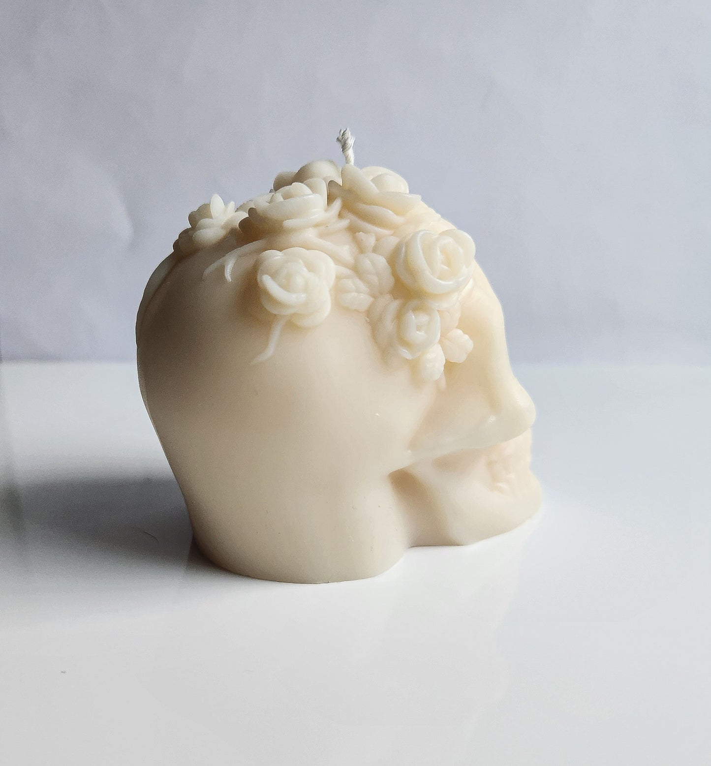 Blossom Bones Skull Candle