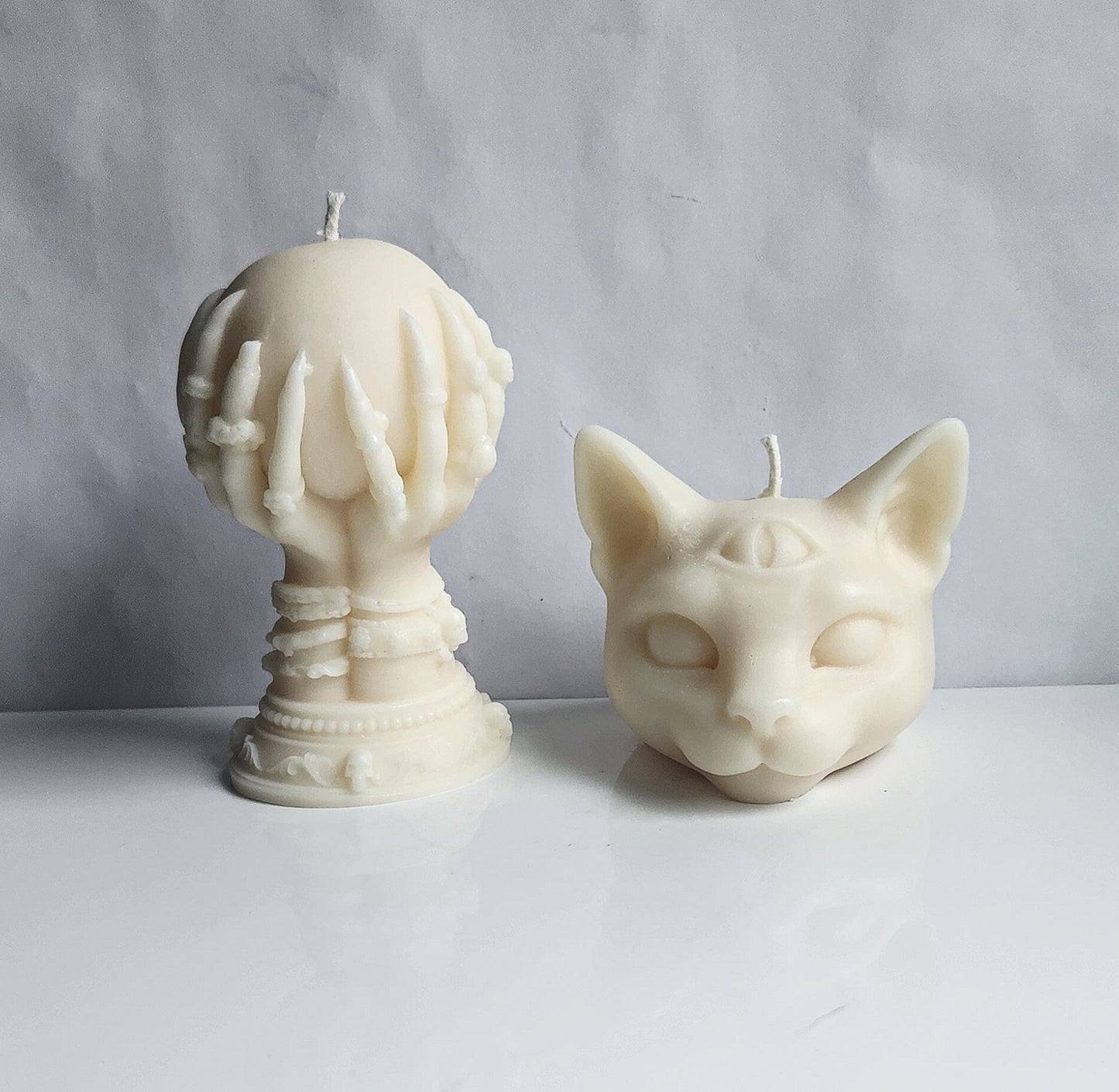 Three Eyed Kitty Cat Candle