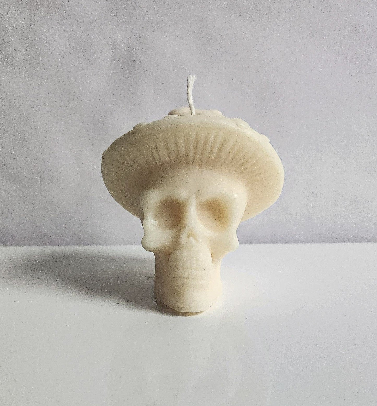 Mushroom Skull Candle