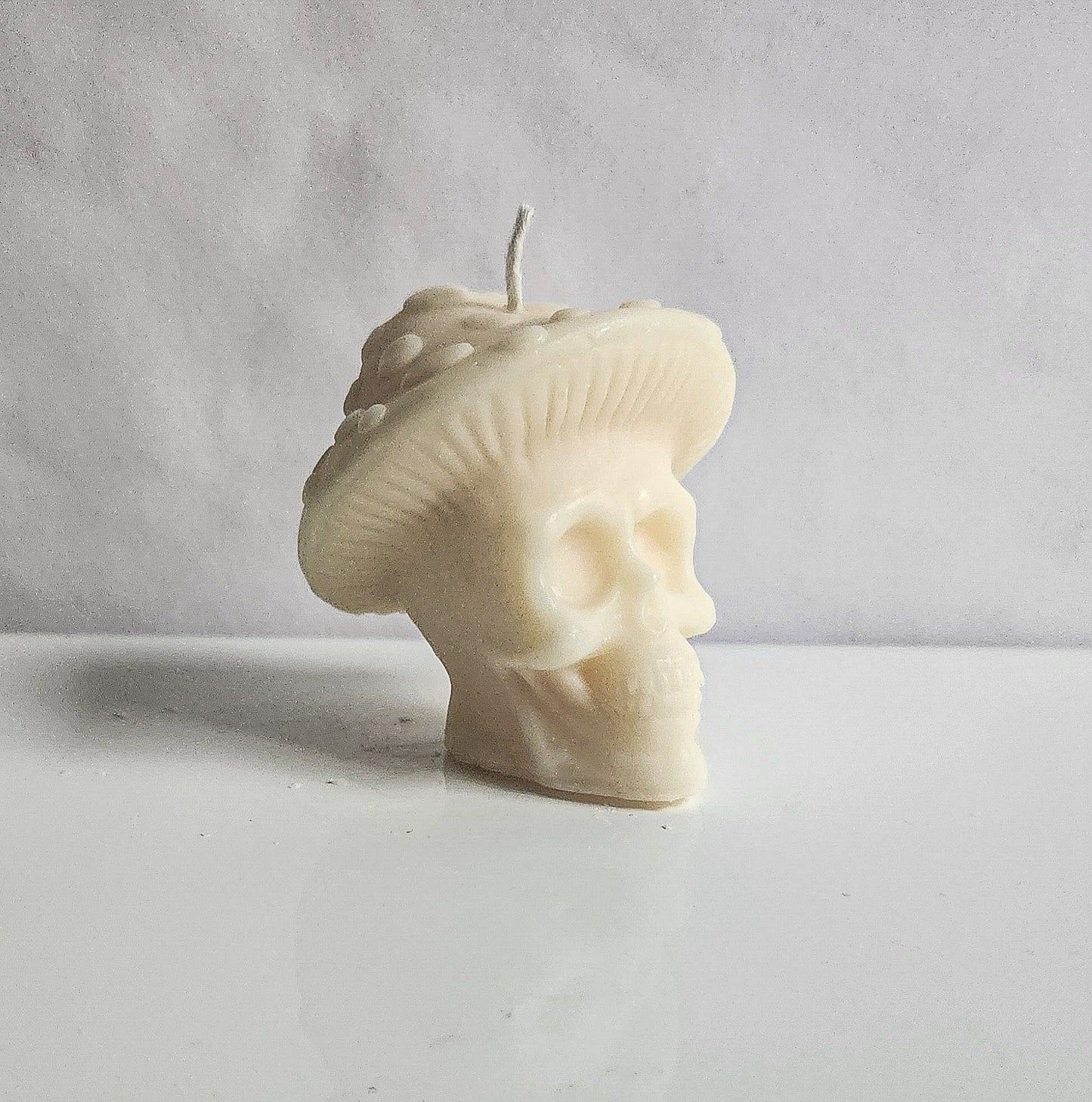 Mushroom Skull Candle