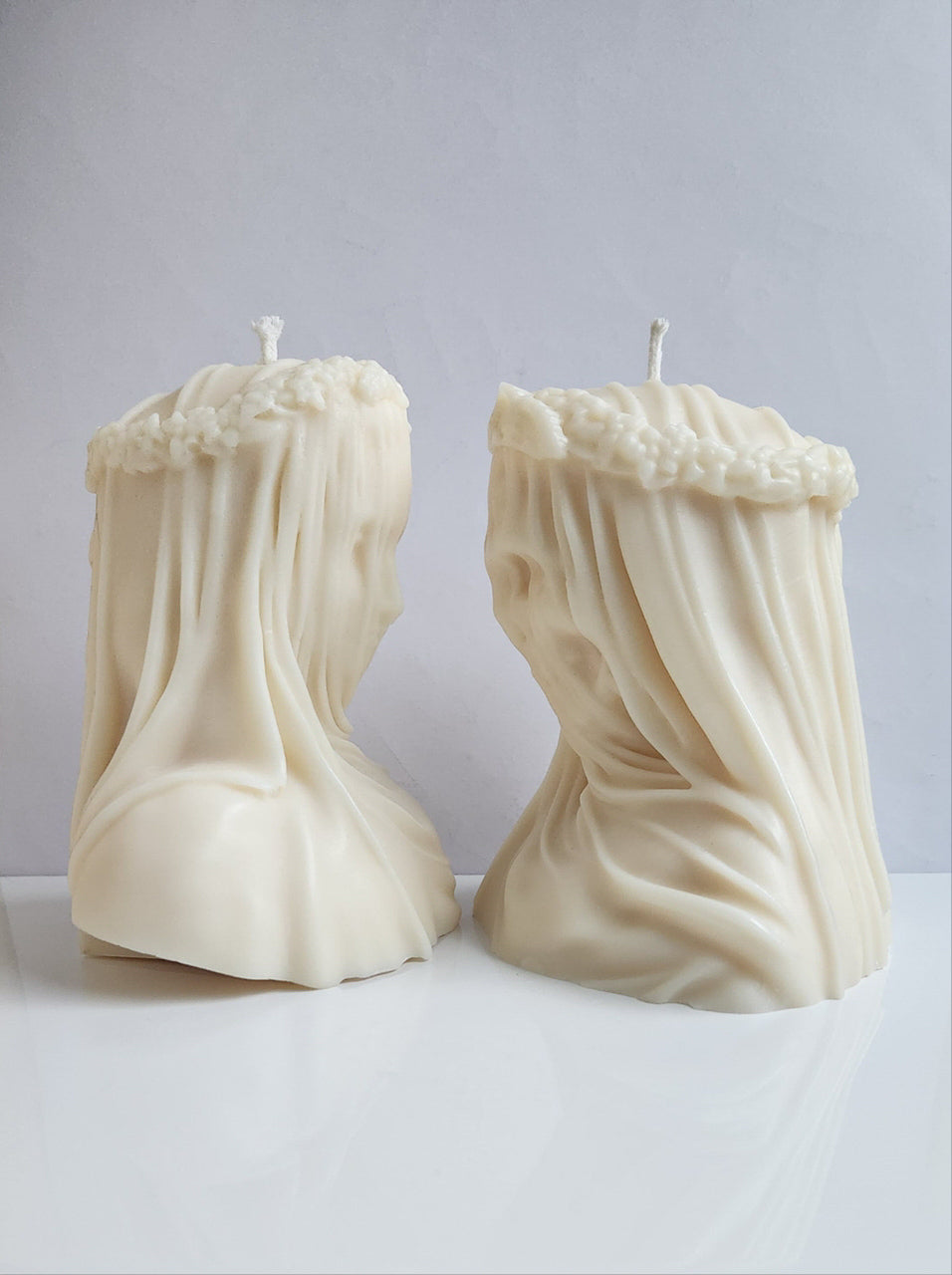 Crown of Shadows Veiled Death Skull Candle (Medium)