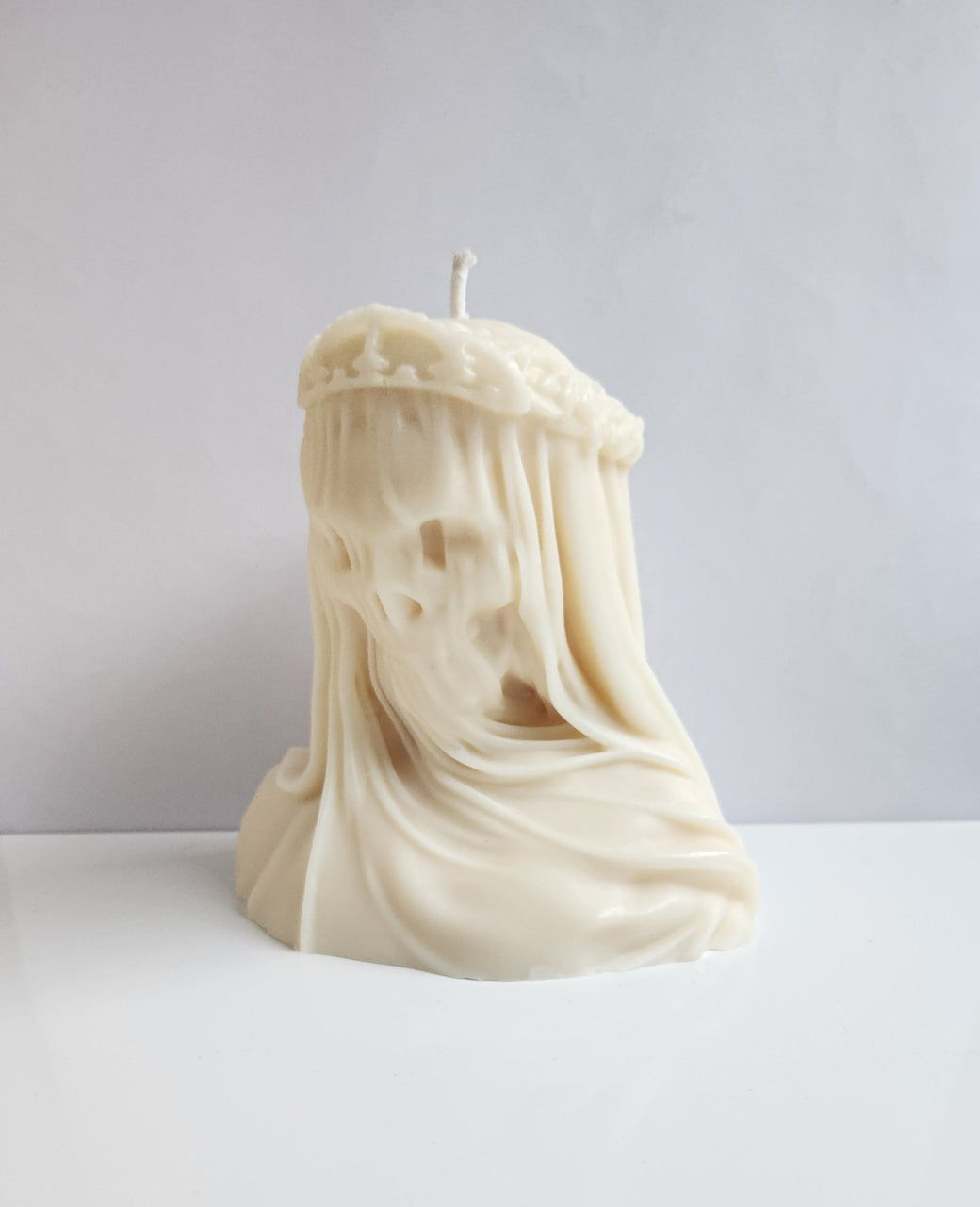 Crown of Shadows Veiled Death Skull Candle (Small)