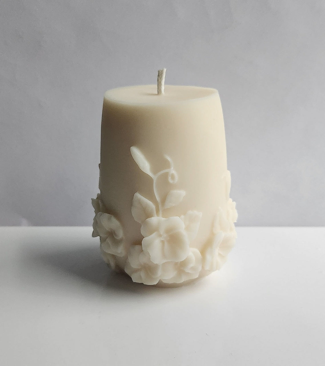 Floral Pillar Candle