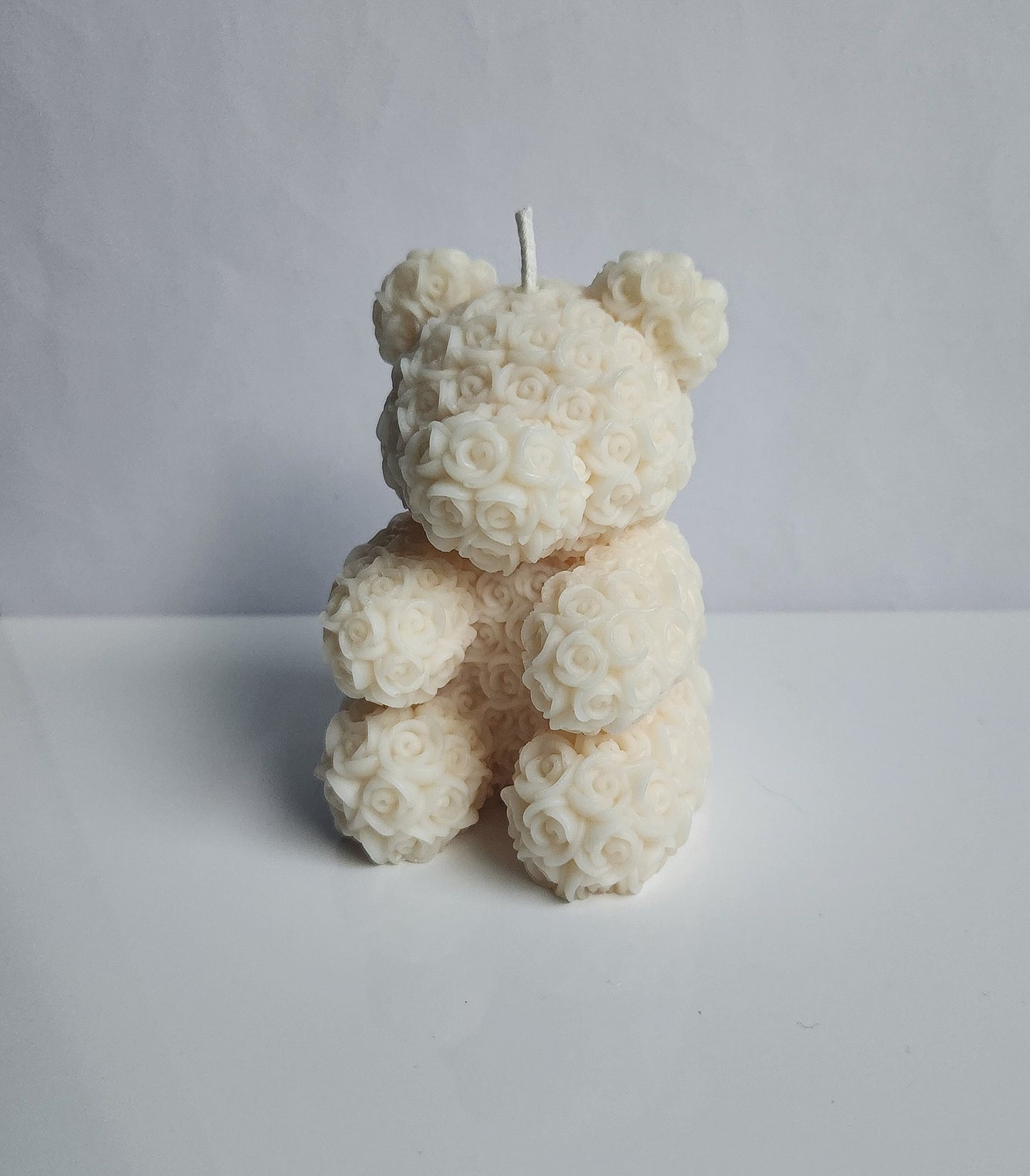 Floral Rose Bear Candle