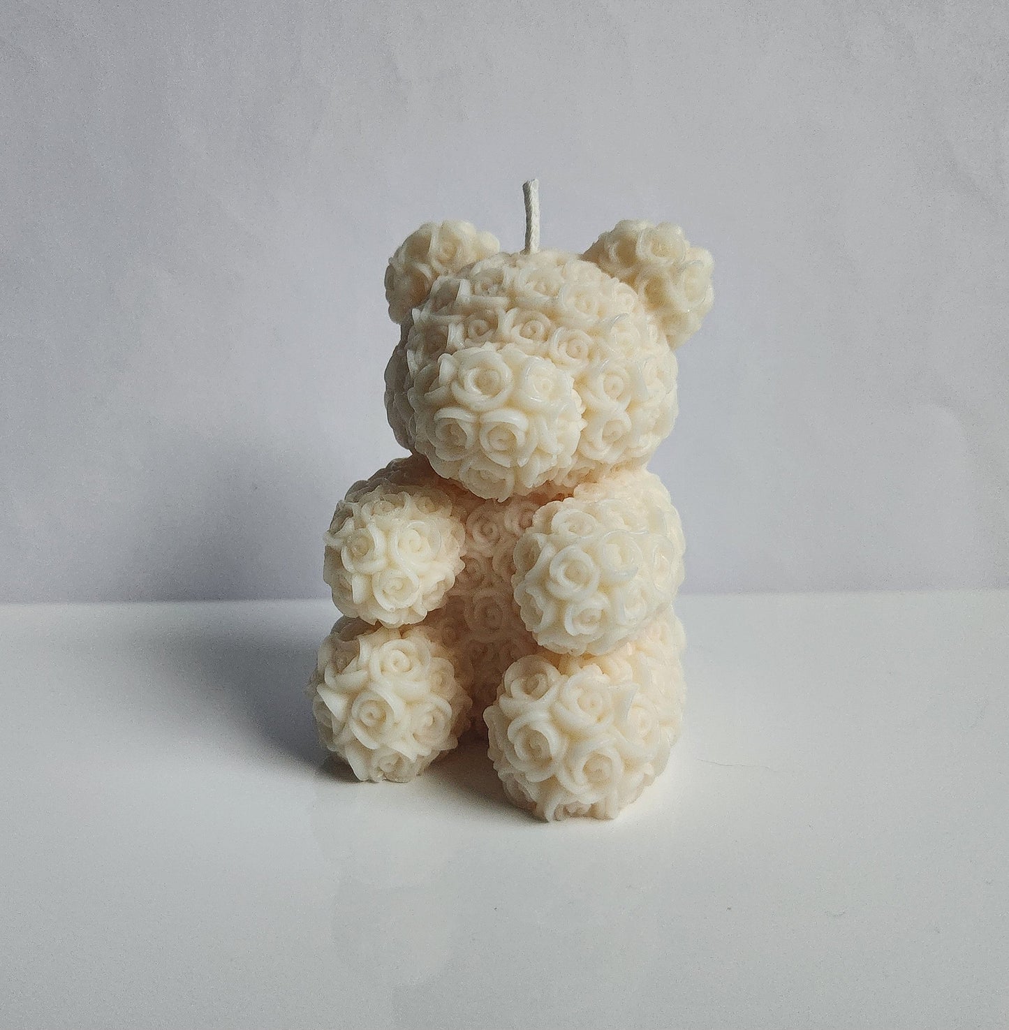 Floral Rose Bear Candle