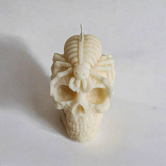 Arachnid Crown Skull Candle