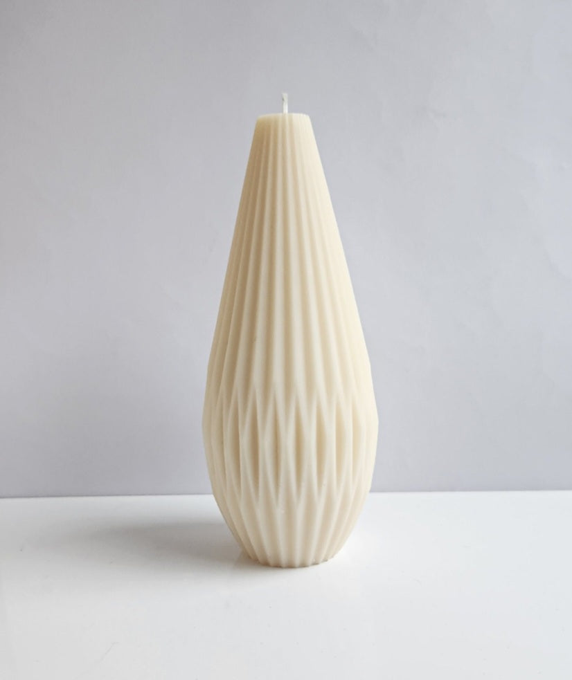 Geometric Pear Pillar Candle (Large)