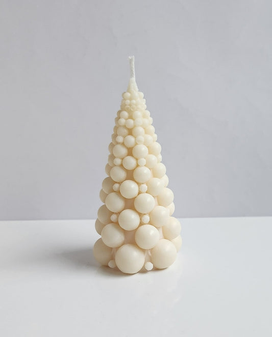 Holiday Christmas Tree with Ornaments Candle