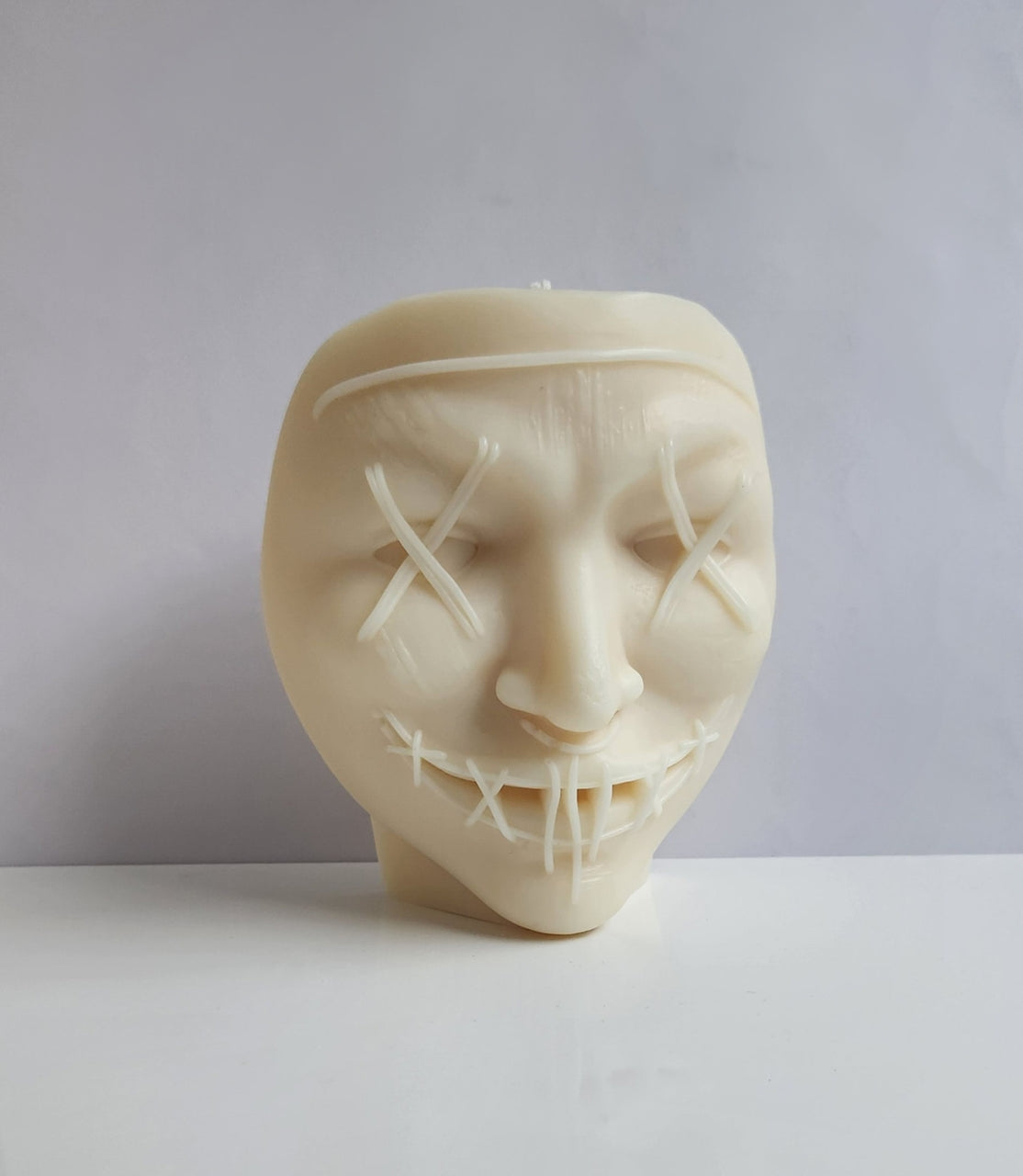 Stitched Nightmare Mask Candle (Large)