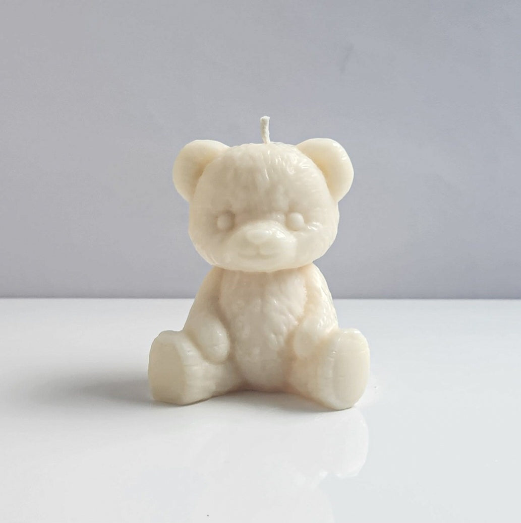 Fluffy Teddy Bear Candle