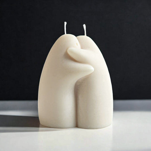 Hugging Ghost People Candle