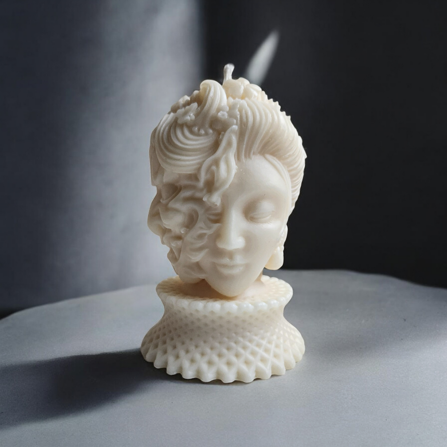 Two Faced Demon Lady Pedestial Candle