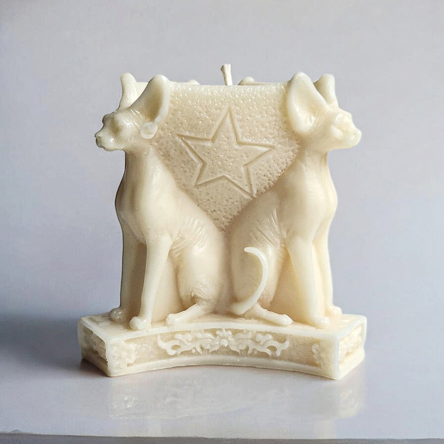 Celestial Sphinx Cat Trio Goddess Candle