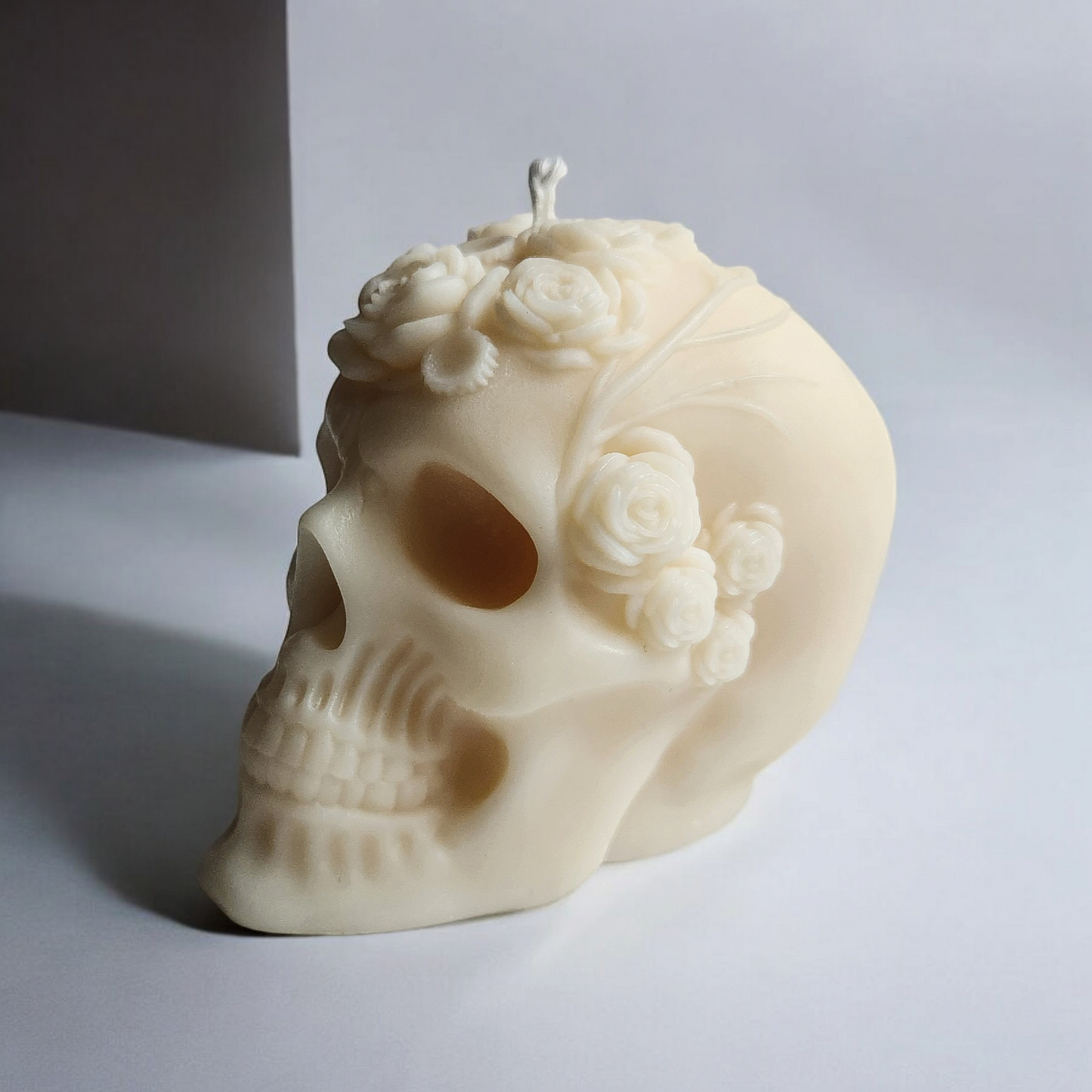 Blooms of Death Skull Candle