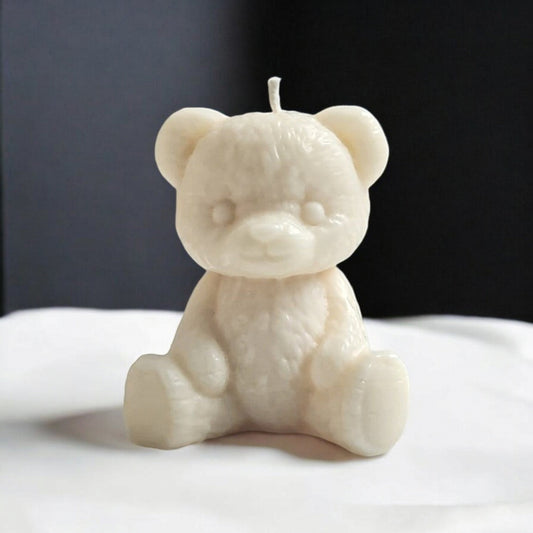 Fluffy Teddy Bear Candle