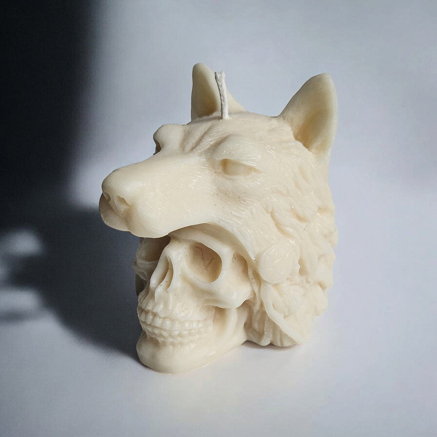 Mystic Wolf Skull Candle