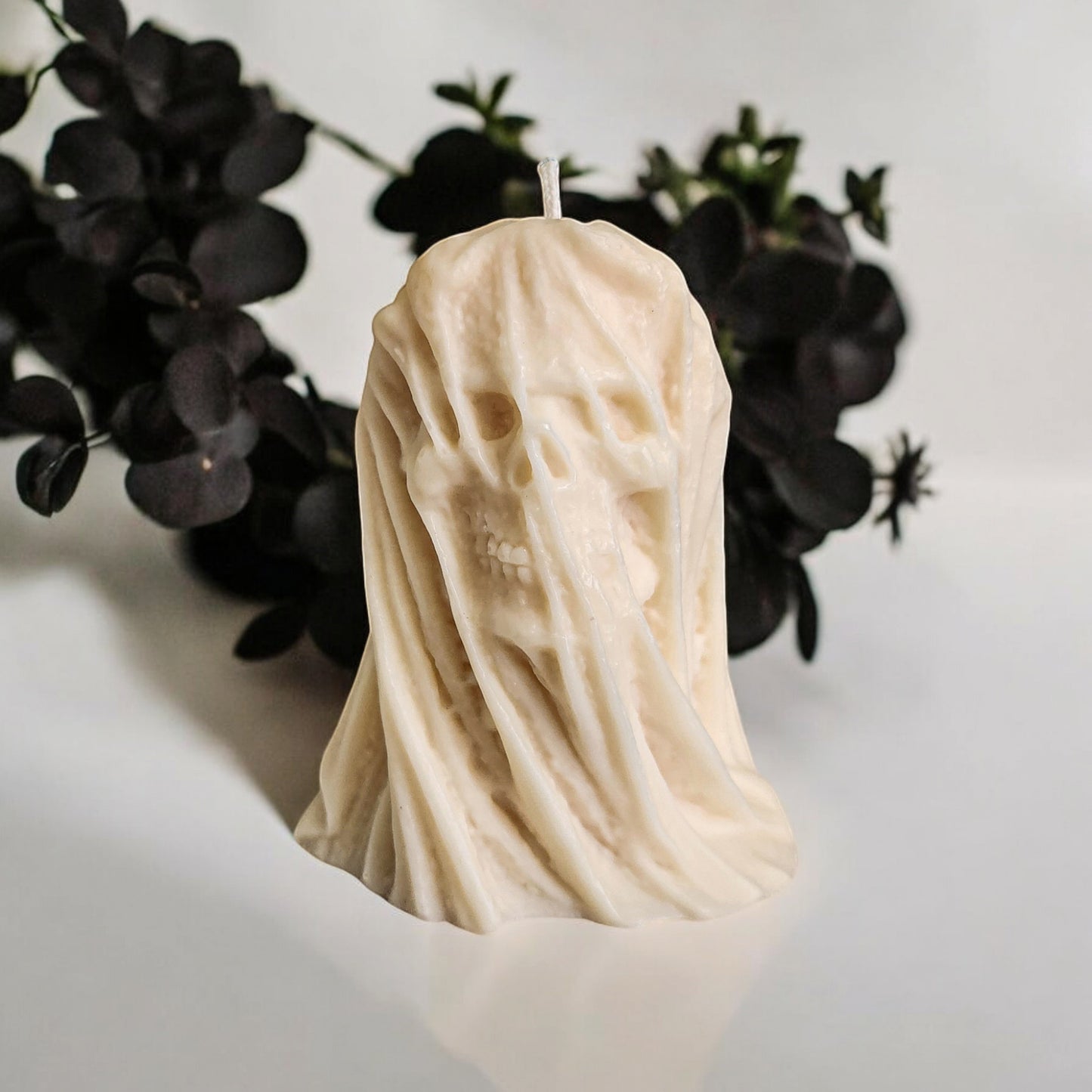 Veiled Skull Candle (Large)