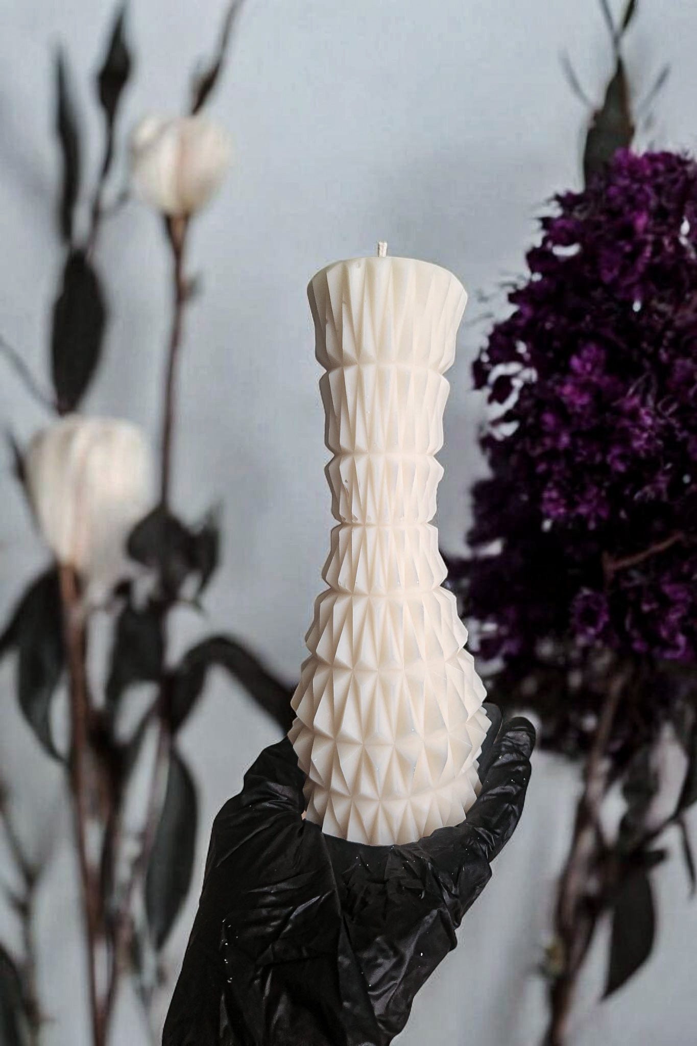 Geometric Vase Pillar Candle (Large)