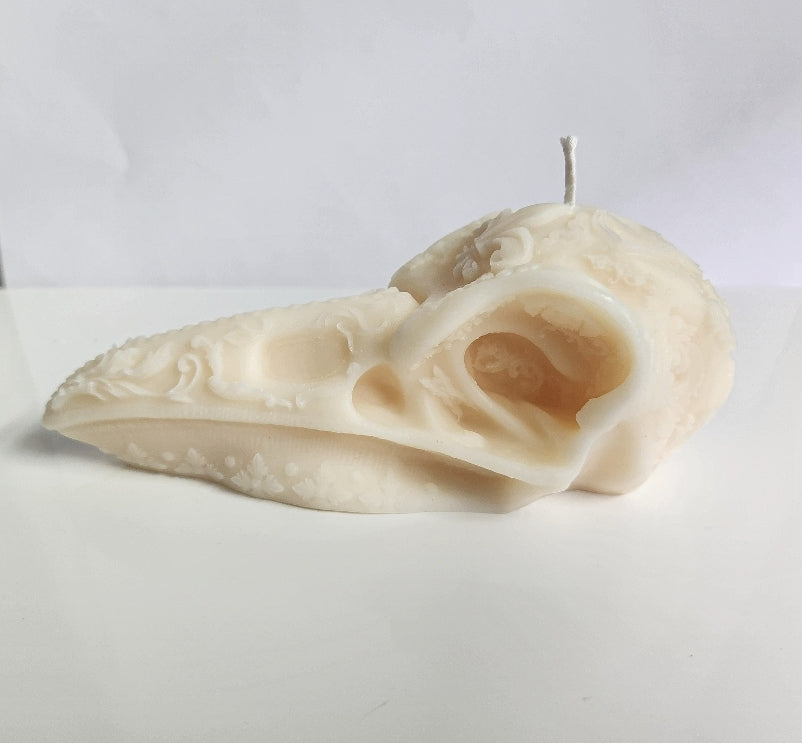 Mystic Raven Crow Skull Candle (Large)