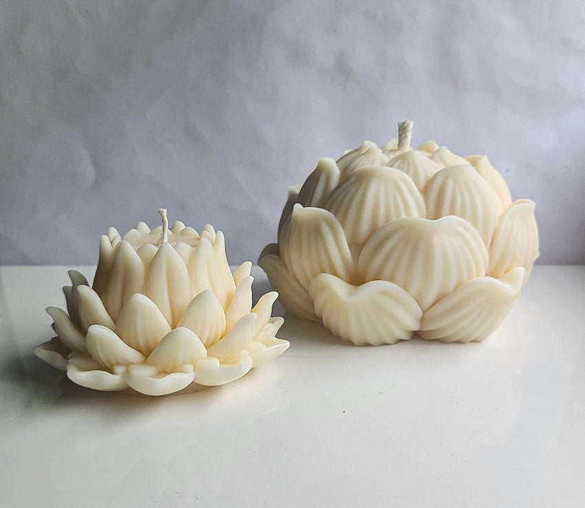 Blooming Lotus Flower Candle (Large)