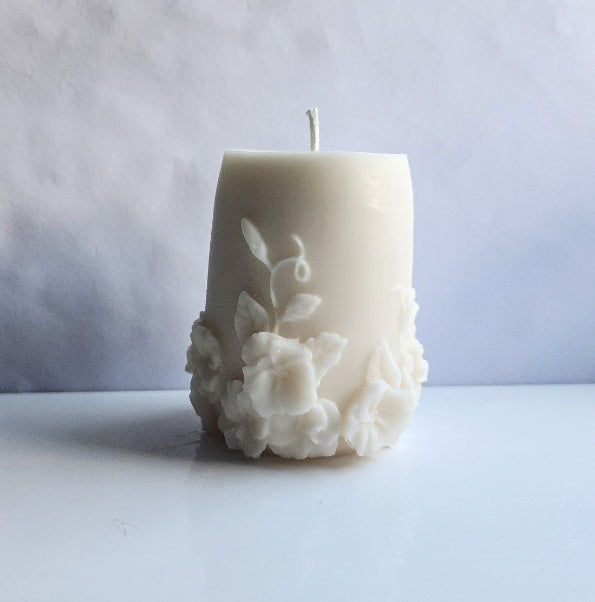 Floral Pillar Candle