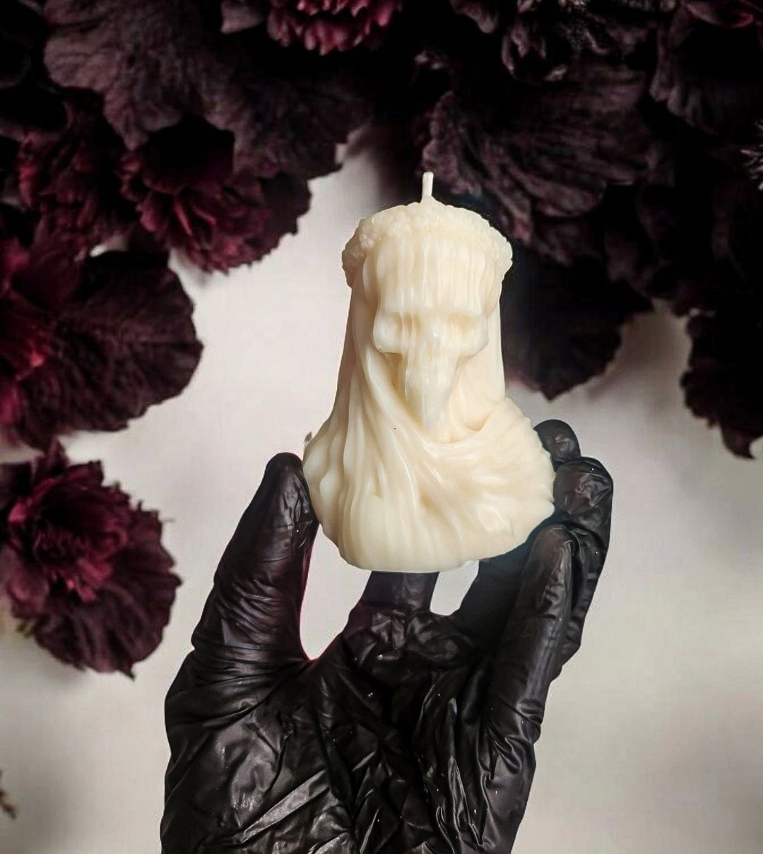 Veiled Afterlife Skull Candle